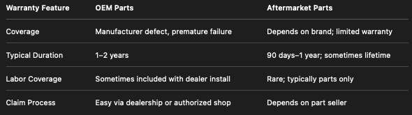 OEM vs aftermarket parts